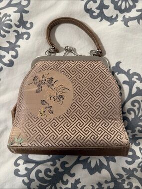 Vintage Geometric Embroidered Mini Evening Bag